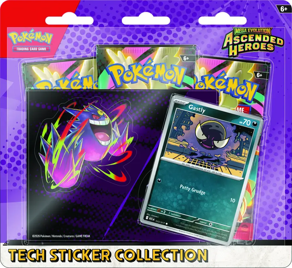 Pokemon Mega Evolution Ascended Heroes Tech Sticker Coll ass