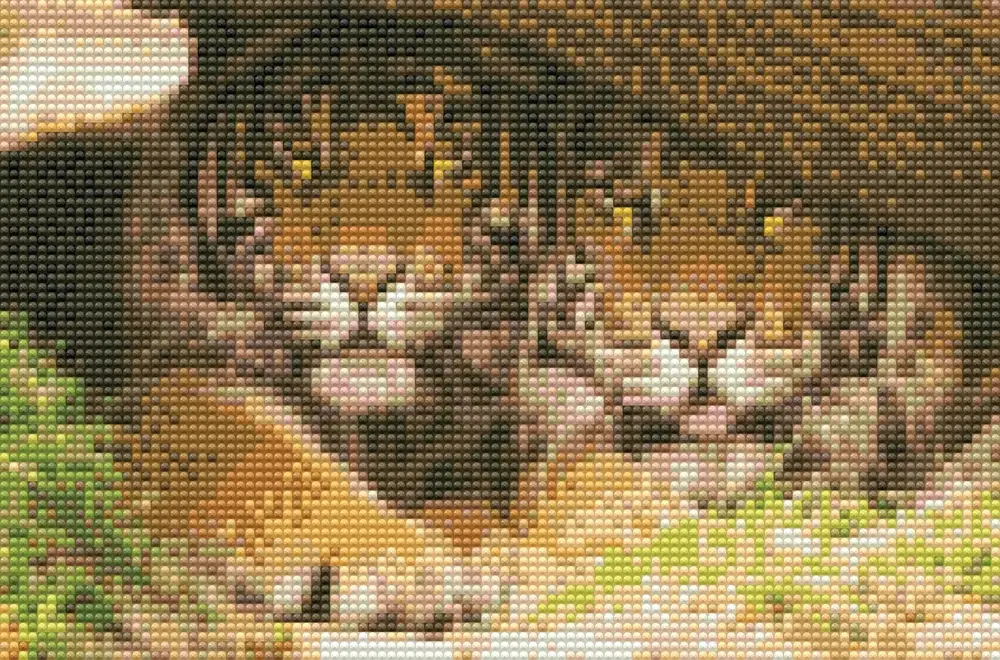 Diamond art flamingoer m/solnedgang 20 x 30 cm