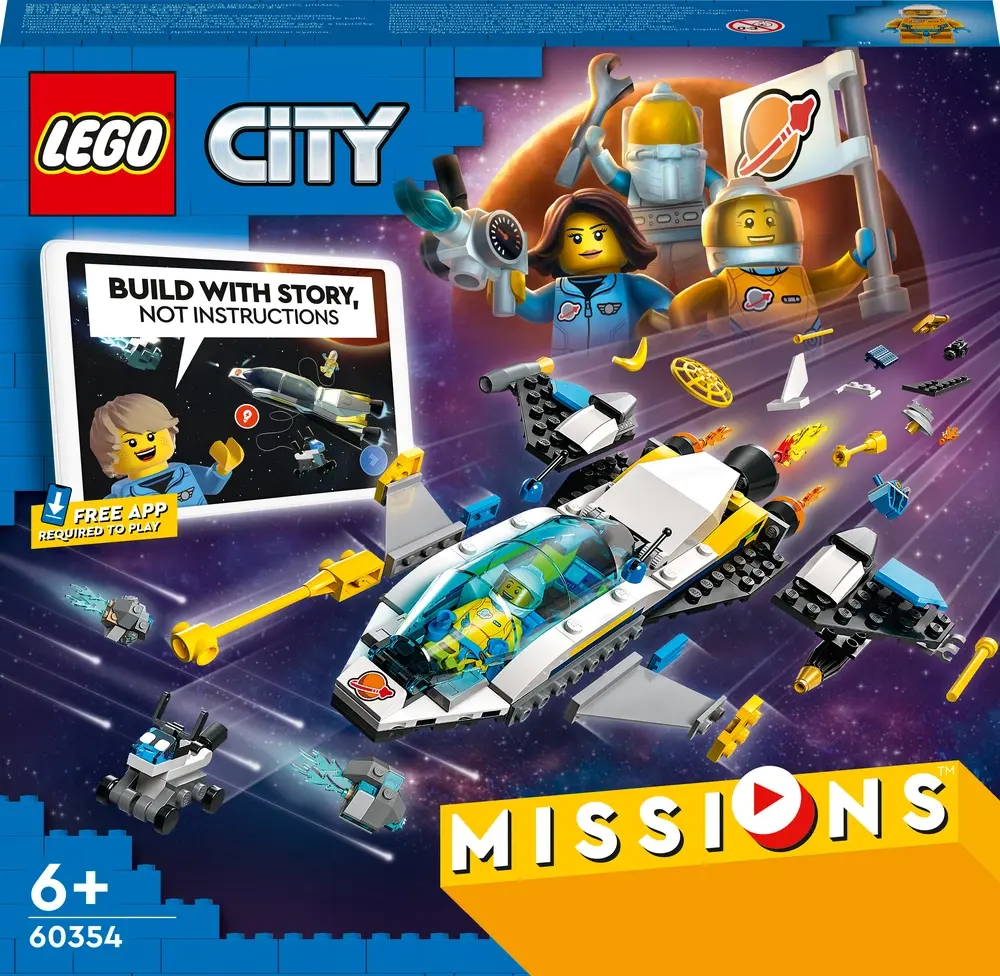 60354 LEGO City Missions Udforskningsmissioner Med Mars-Rumfartøjer