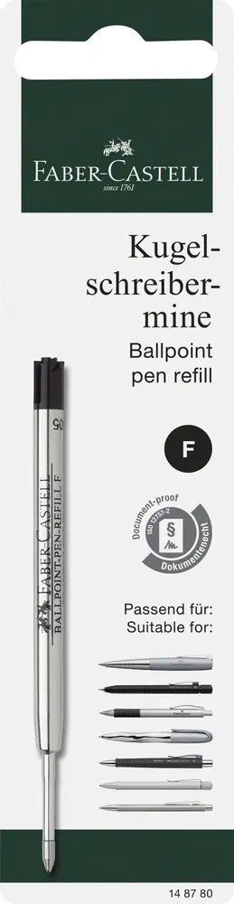 Refill Faber-Castell kuglepen f sort bk