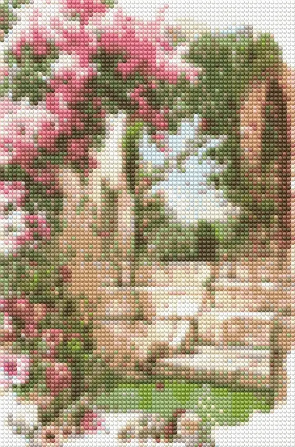 Diamond Art Lyserøde Roser 20X30Cm