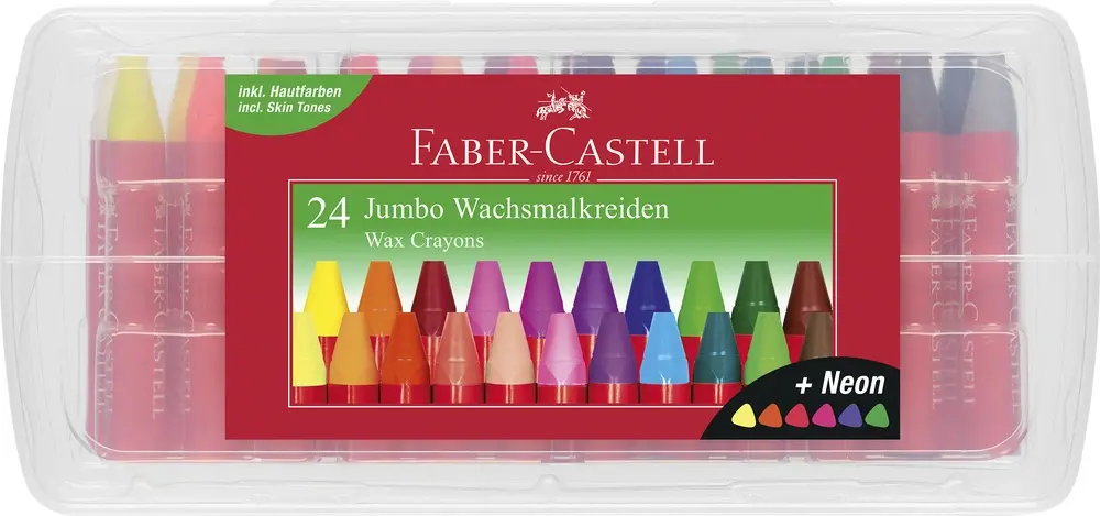 Vokskridt jumbo Faber-Castell 24 farver