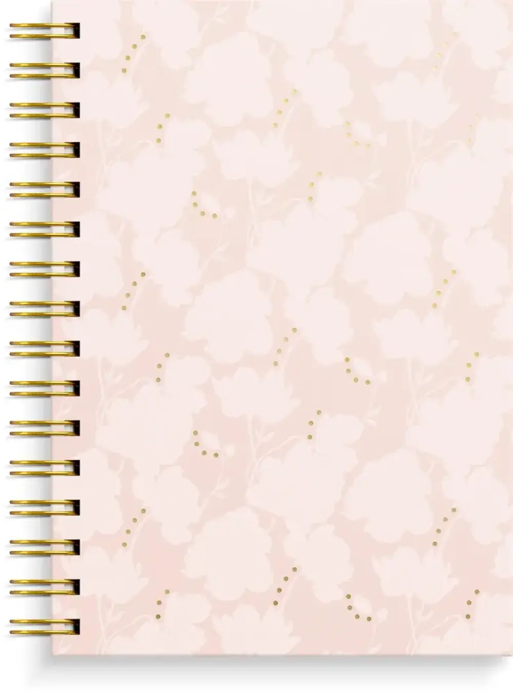 Notesbog A5 Flower LYSERØD KARTON 150 linjeret sider 