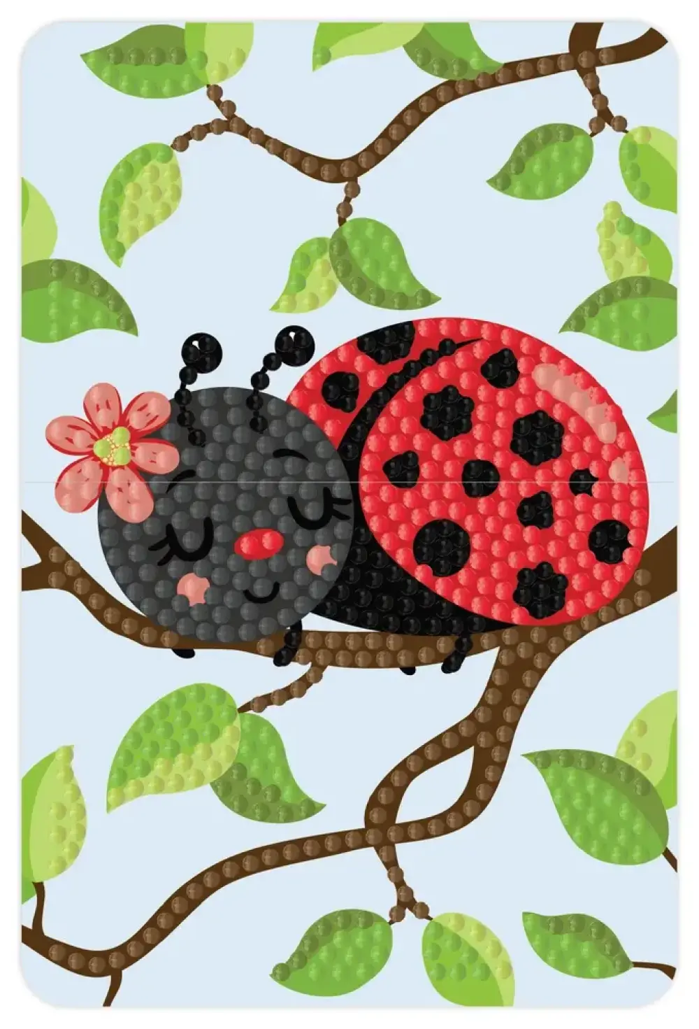 Diamond art unicorn m/stjerner 10 x 15 cm