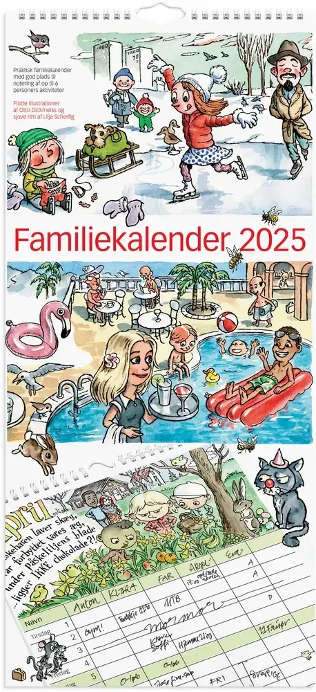 Mayland Familiekalender 2025 otto dickmeiss m/illu 6 kol