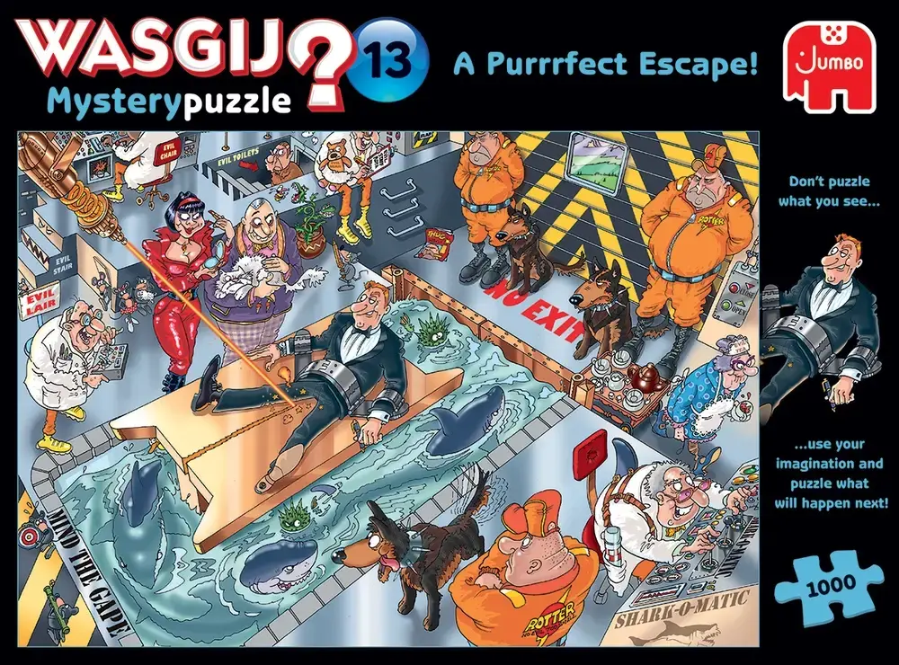 Puslespil Wasgij Mystery 13 A Purrrfect Escape! 1000 brikker