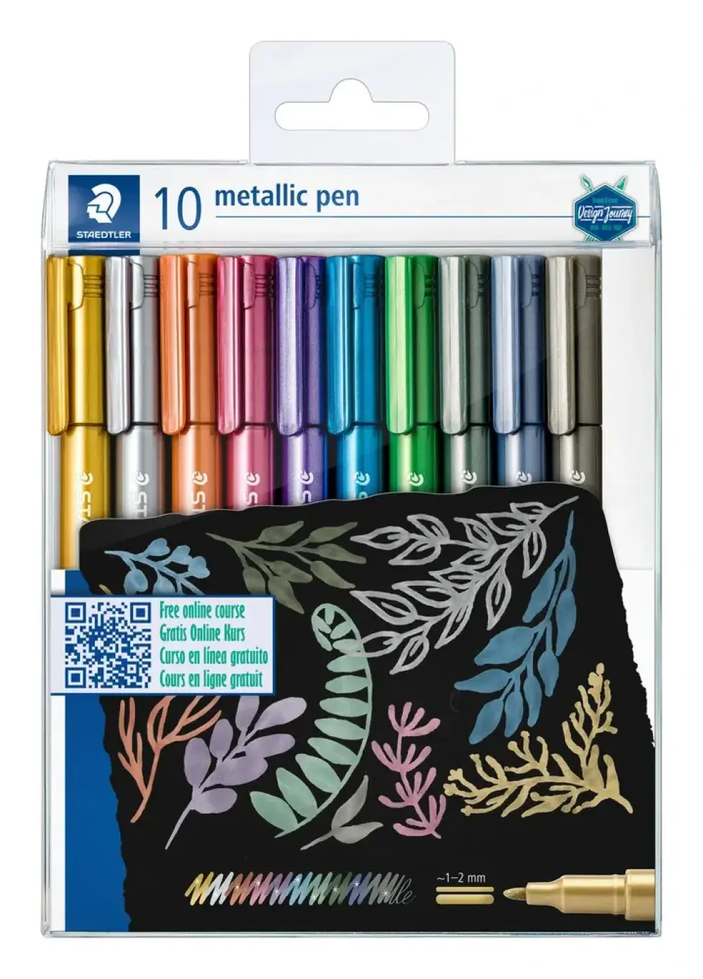 Staedtler metallic pen 10 ass farver med rund spids