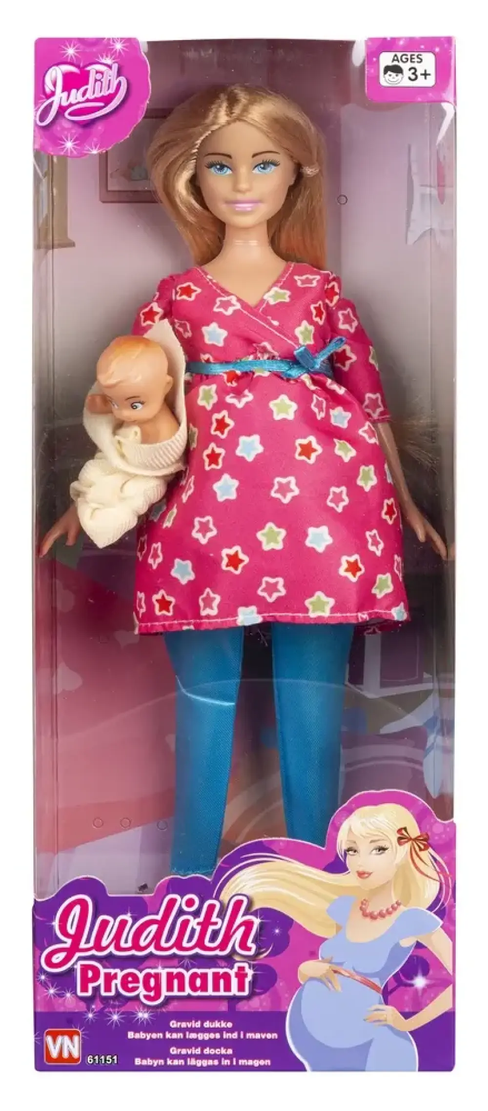 Judith gravid med baby ass