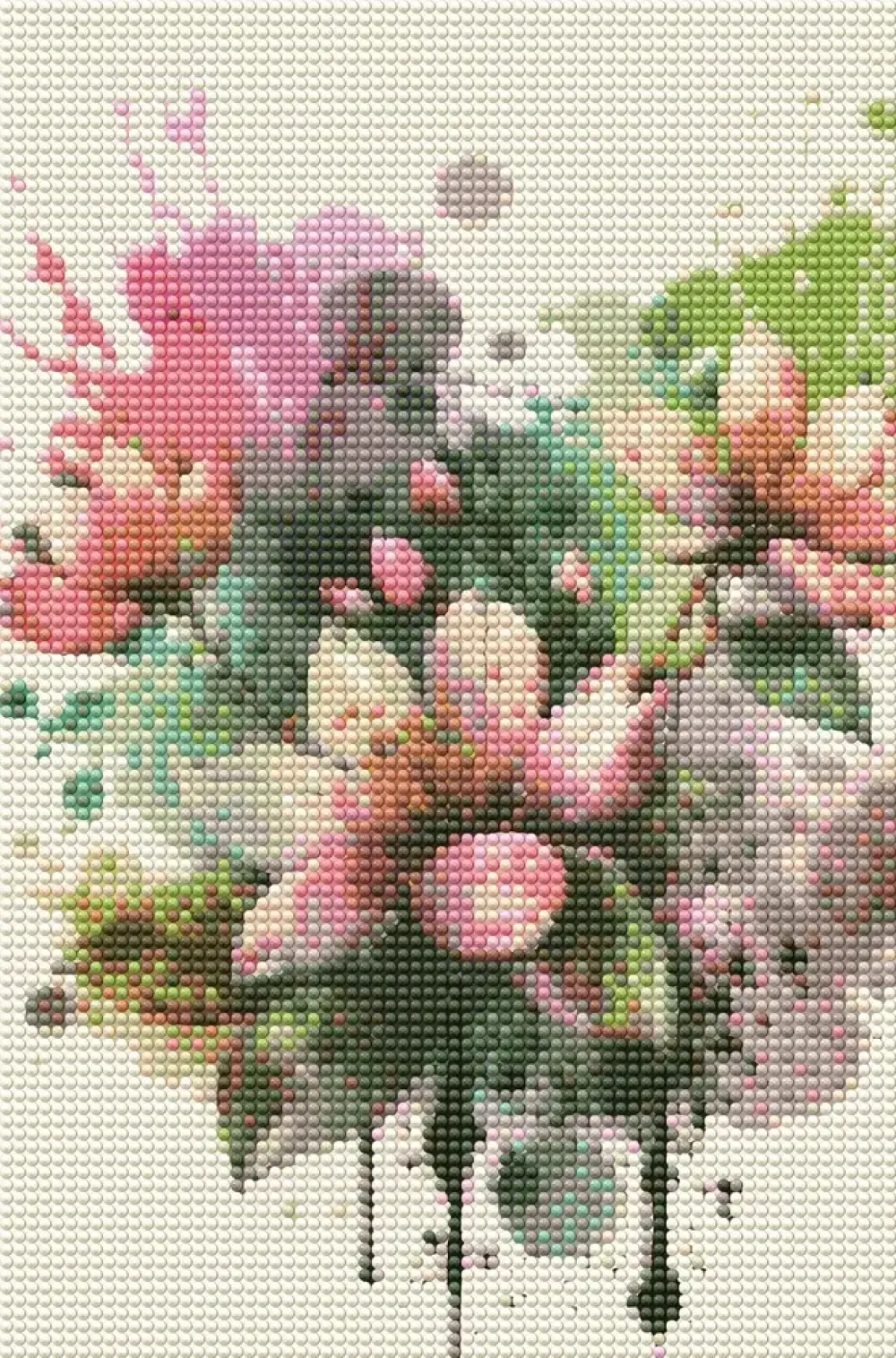 Diamond Art Blomster Abstrakt 20X30Cm
