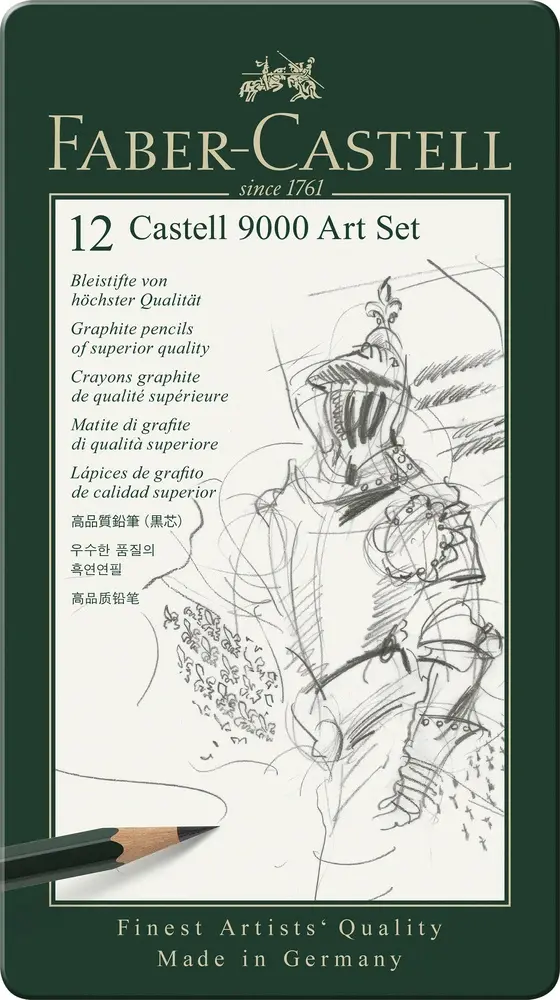 Blyant sæt Faber-Castell 9000 blyant 8b-2h 12 stk