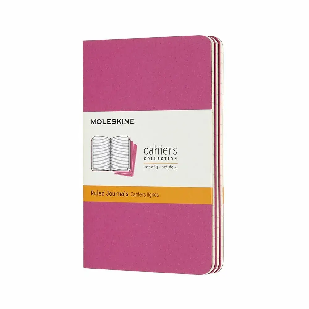 Notesbog Moleskine cahiers pocket pink journal r 9x14cm