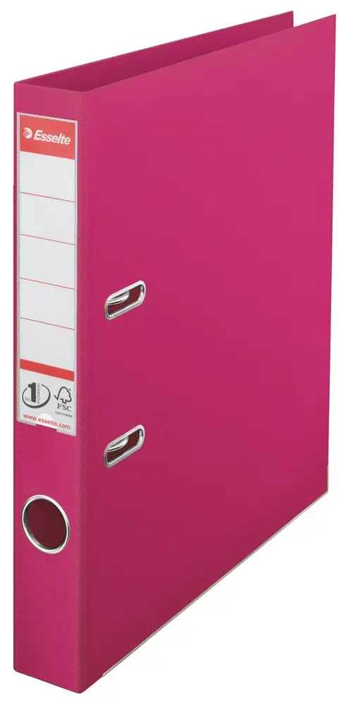 Brevordner Esselte no1 pp A4 50mm fuchsia