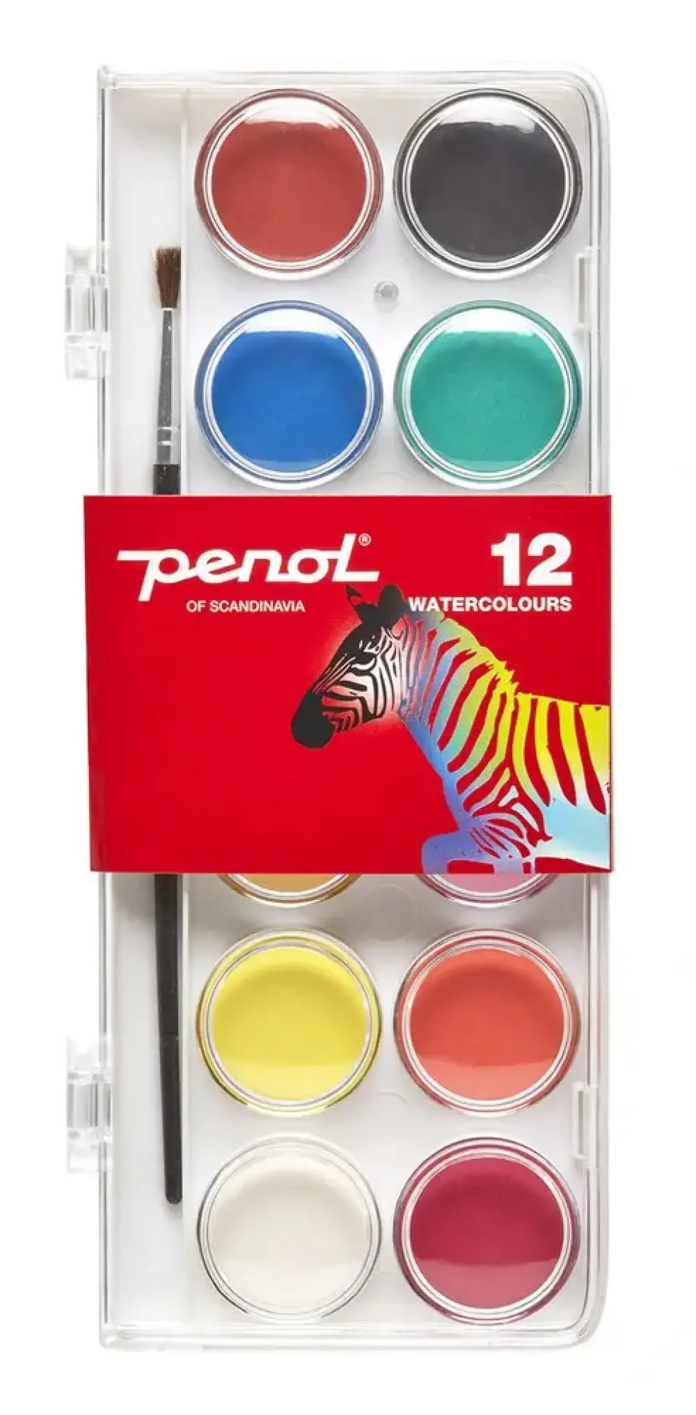 Penol farvelade med 12 farver inkl. pensel