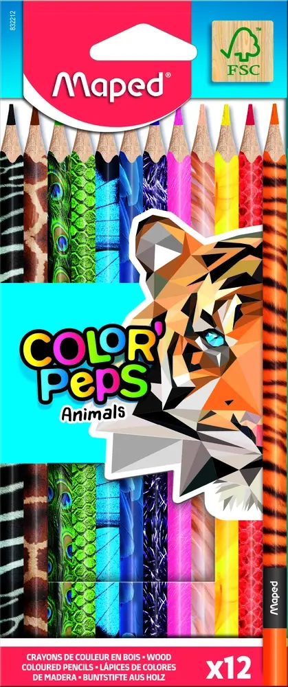 Farveblyant Maped colorpeps animals 12