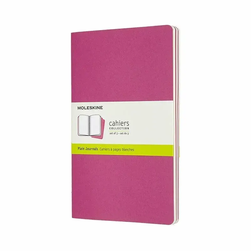 Notesbog Moleskine cahiers large briskblue journal p 13x21cm