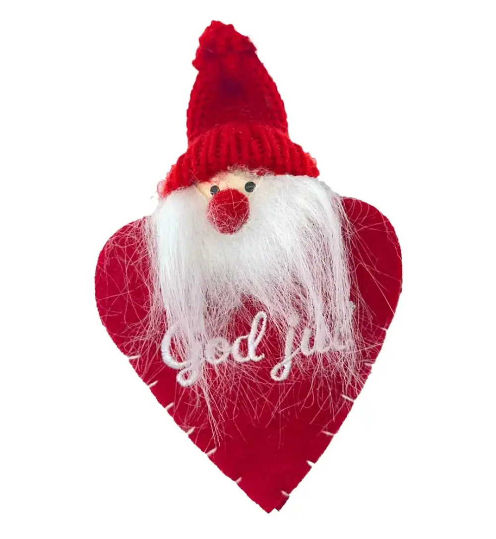 Nisse i filt m/strikhue m/tekst asst