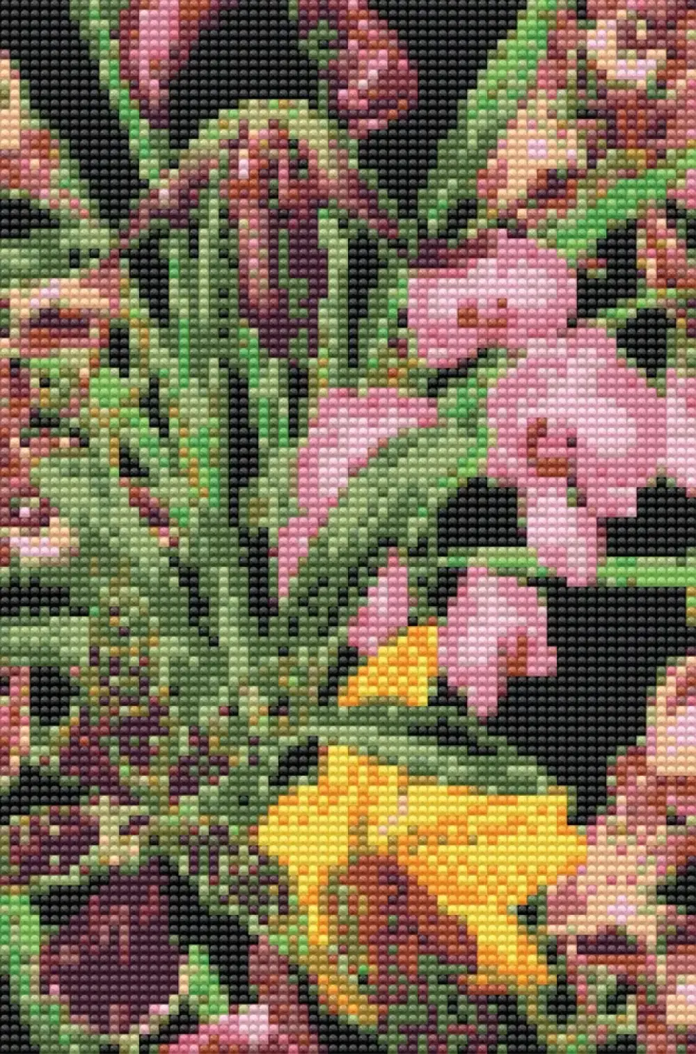 Diamond art flamingoer m/solnedgang 20 x 30 cm