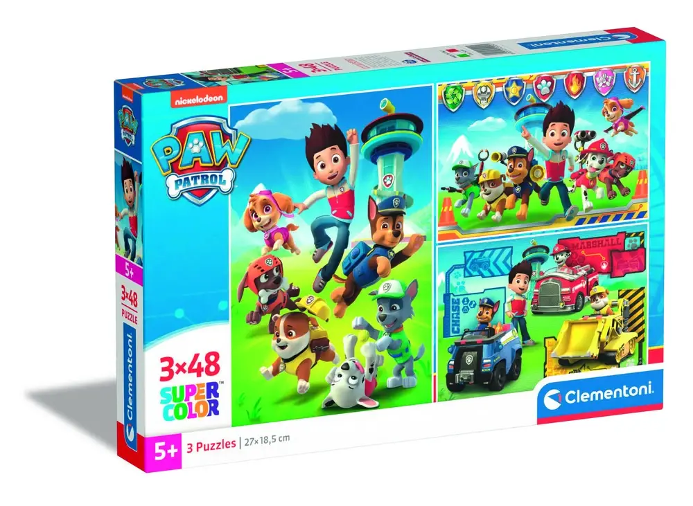 Puslespil Paw Patrol 1, 3 X 48 brikker