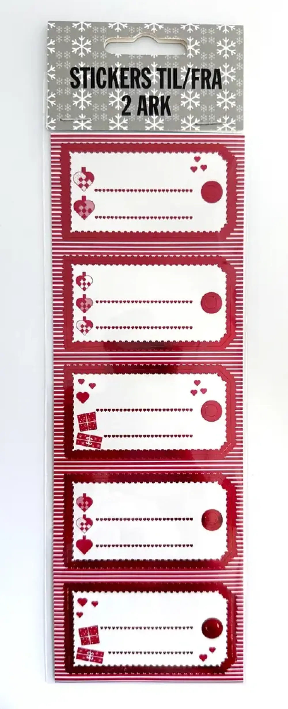 Stickers til/fra 2 ark 10 stk